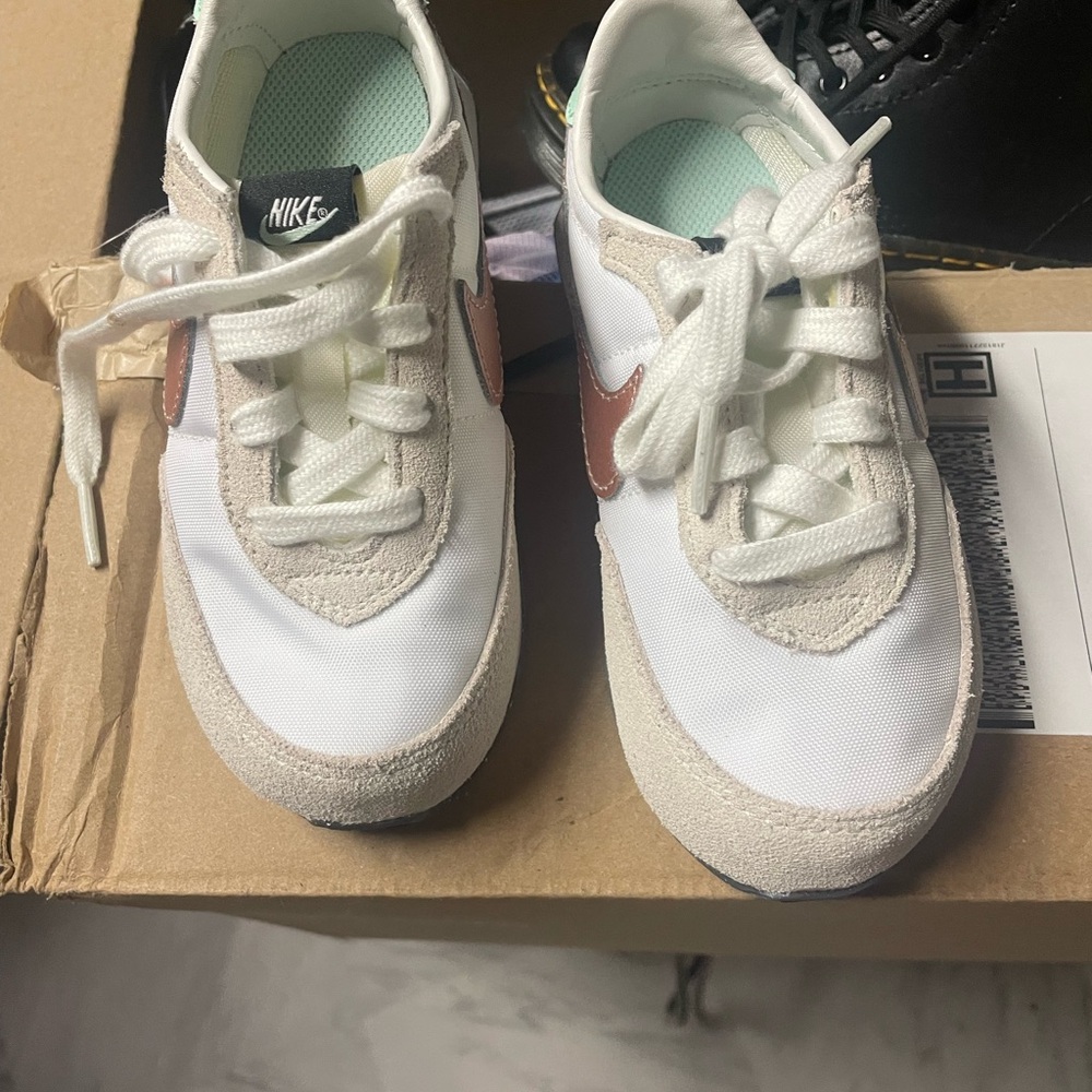 Nike White and Brown Sneakers
